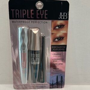 NWT JLB Cosmetics Triple Eye Waterproof Perfection Lengthening& Volume Mascaras.